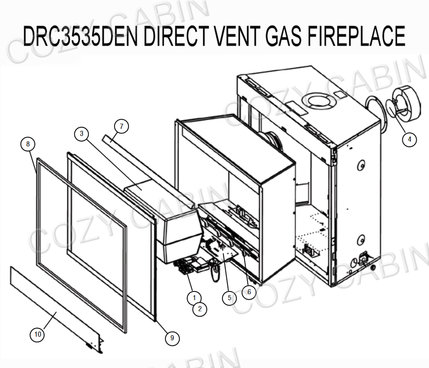 DIRECT VENT GAS FIREPLACE (DRC3535DEN) #DRC3535DEN